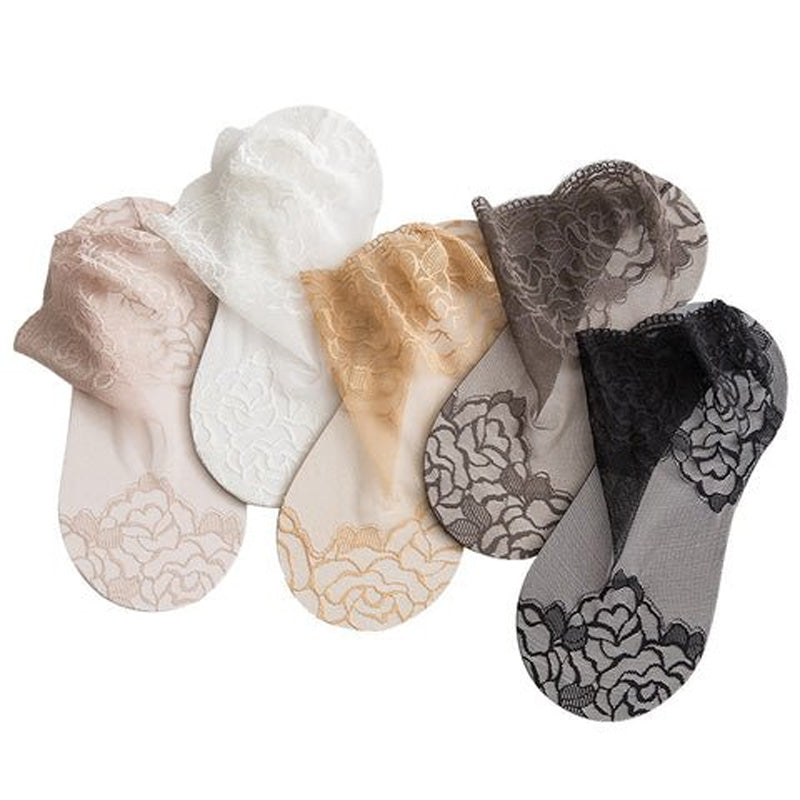 Rose lace socks