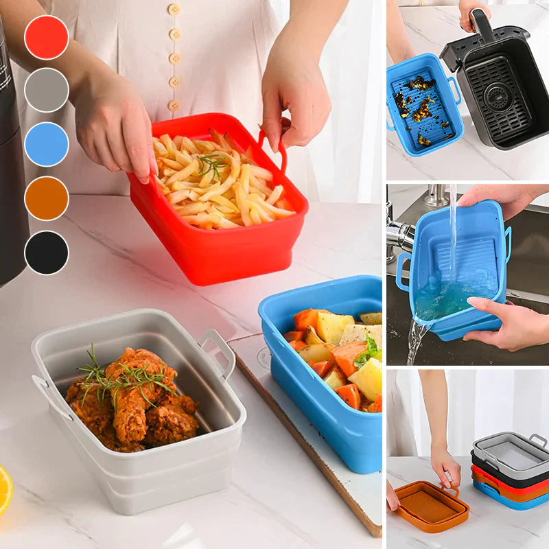 Hopfällbar Air Fryer bakplåt i silikon