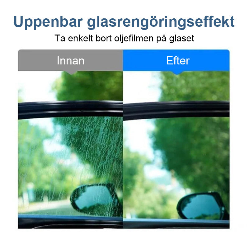 Oljefilmborttagare för bilglas