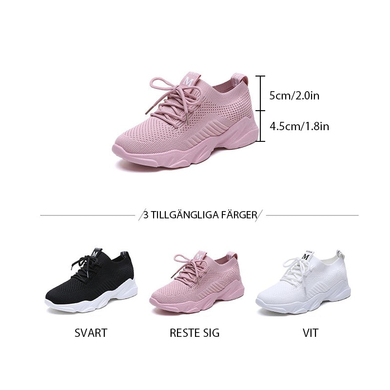 Nya andningsbara stickade sneakers