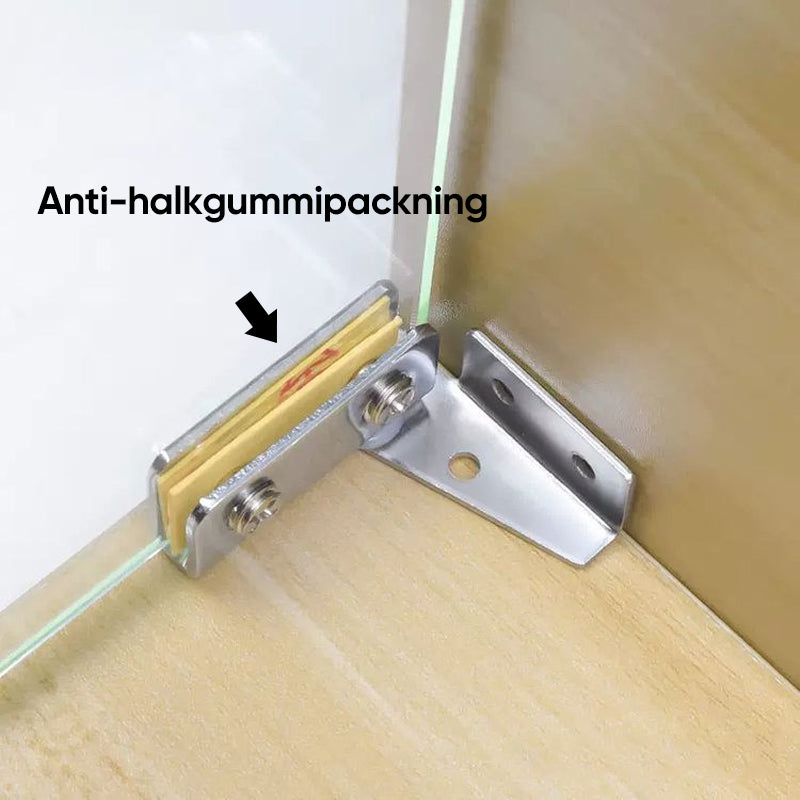 L-formad roterande glasgångjärn