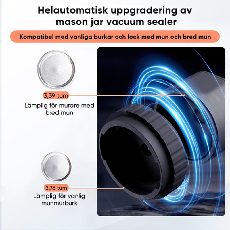 Elektrisk vakuumförslutning för Mason-burkar