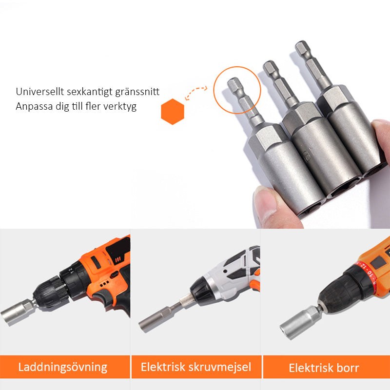 Extra Djup HexBit Hylsbultmuttrar Bit Set