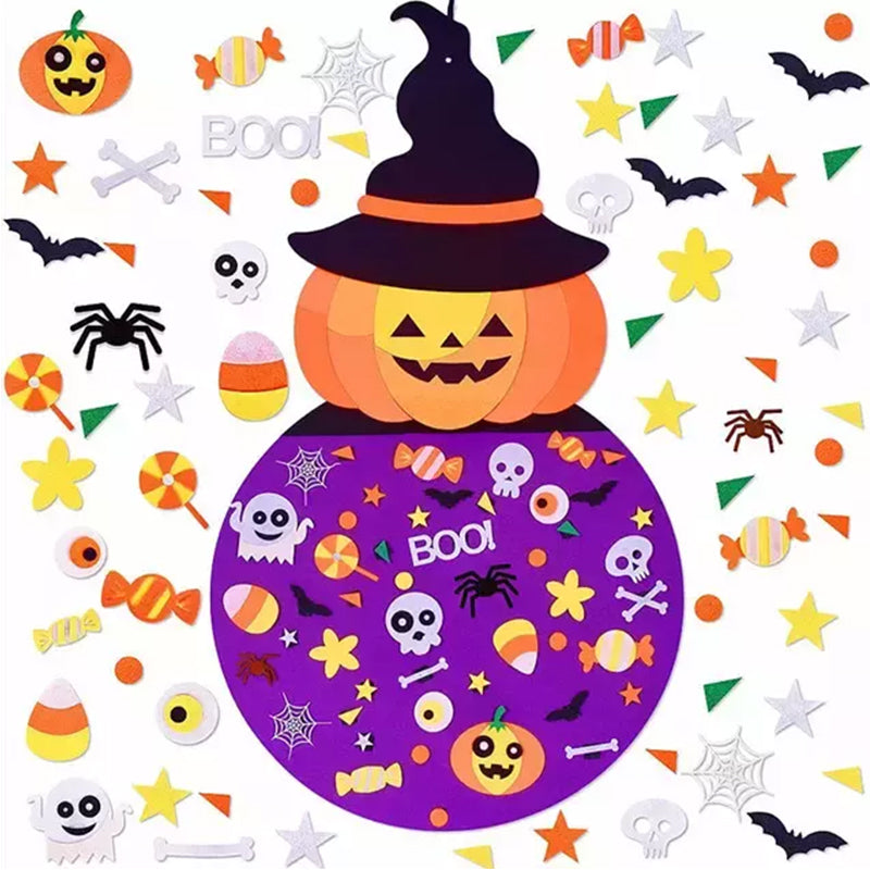 Ny DIY Halloween filtpumpahäxa Det perfekta sättet att dekorera ditt hus med dina små pumpor! 🎃