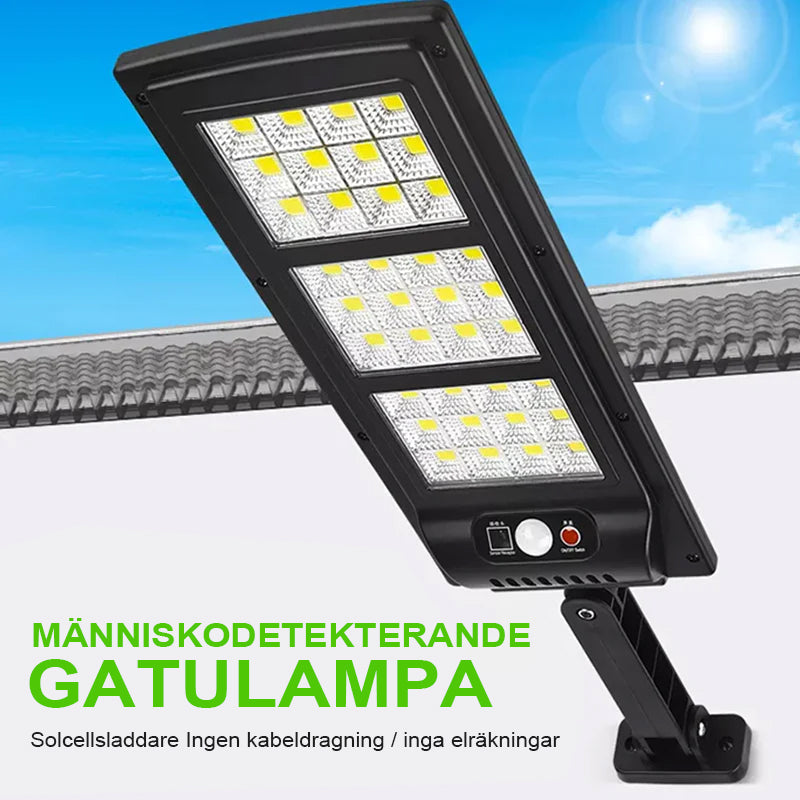 Fjärrstyrd solcellsdriven gatulampa