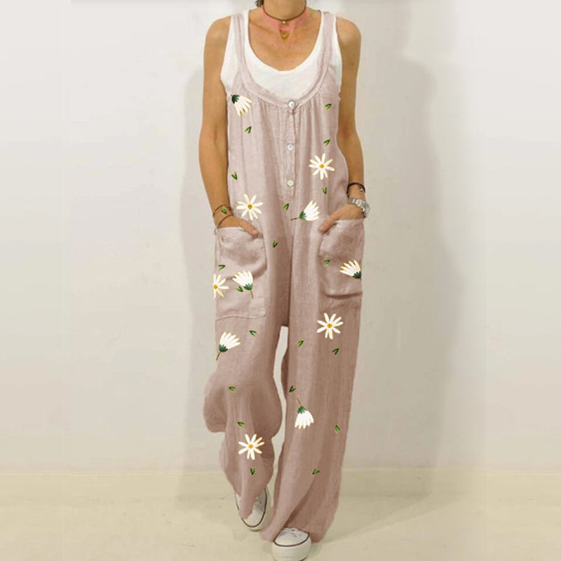 Jumpsuit med blommönster