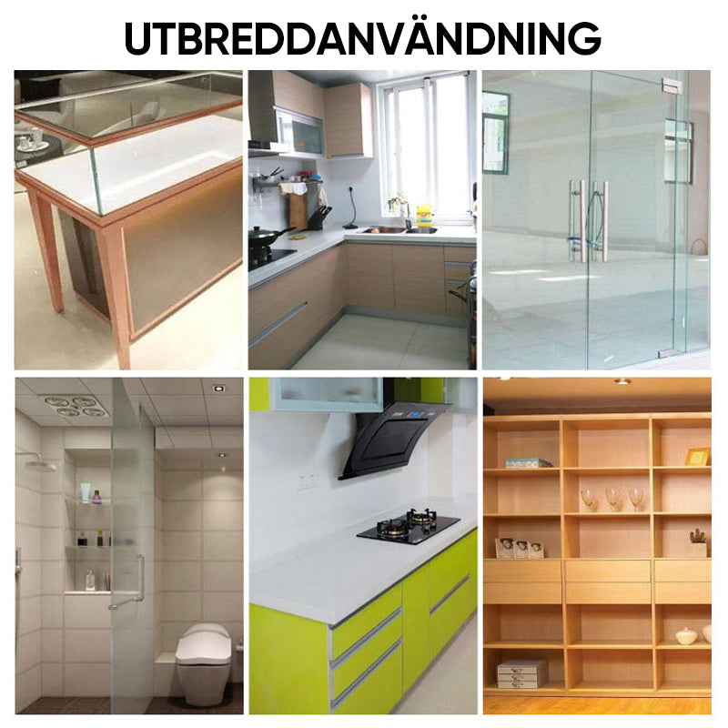 L-formad roterande glasgångjärn