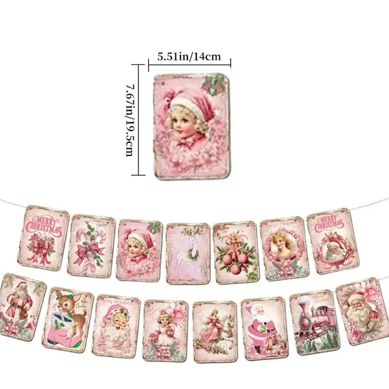 Vintage stil jul banners