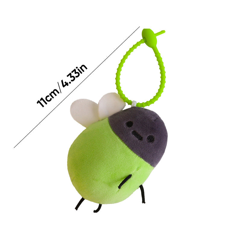 Interaktiv glödmask-plush nyckelhänge