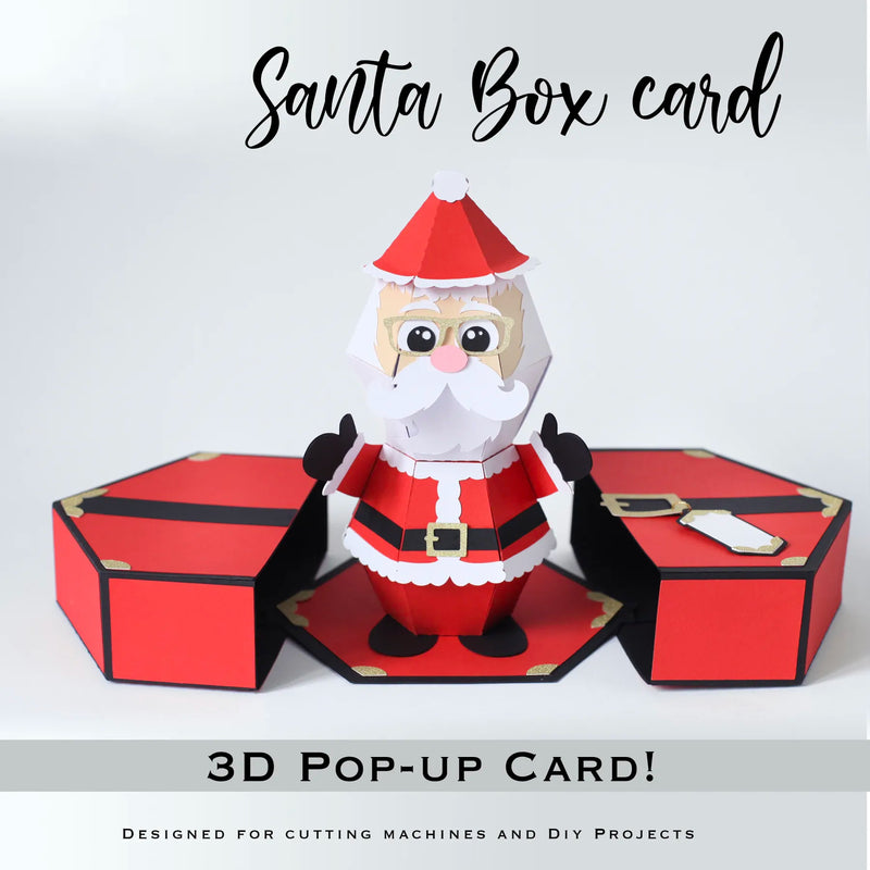 🎅3D Santa Claus Prank Pop-up Box kort🥳