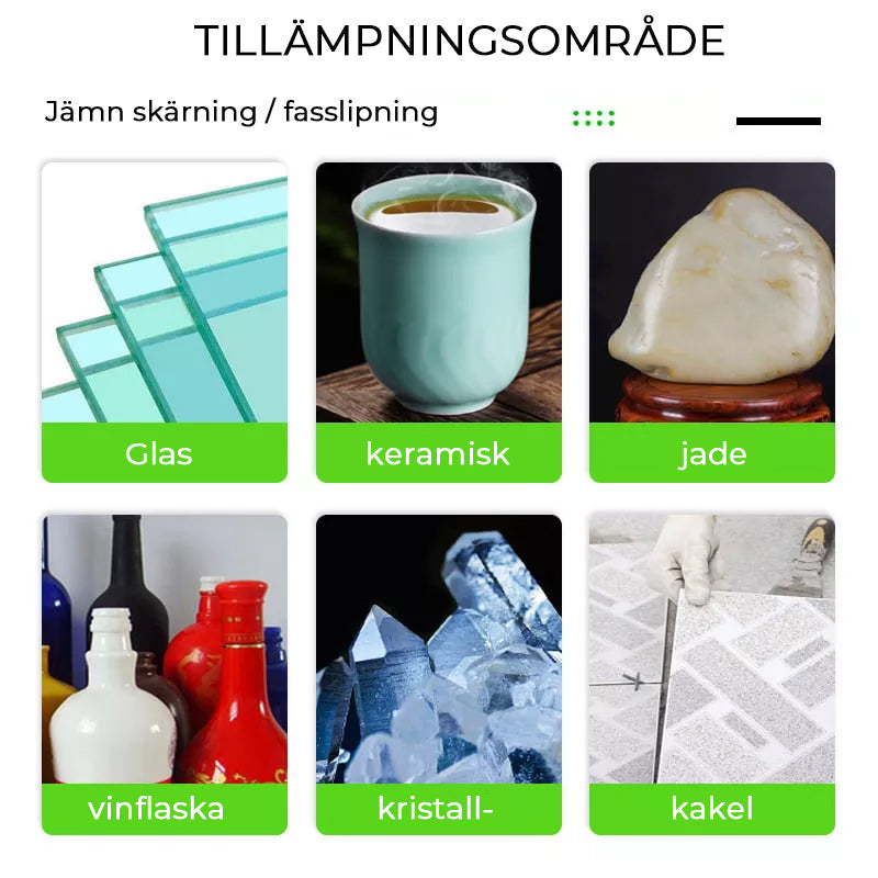 Glasskärande skiva