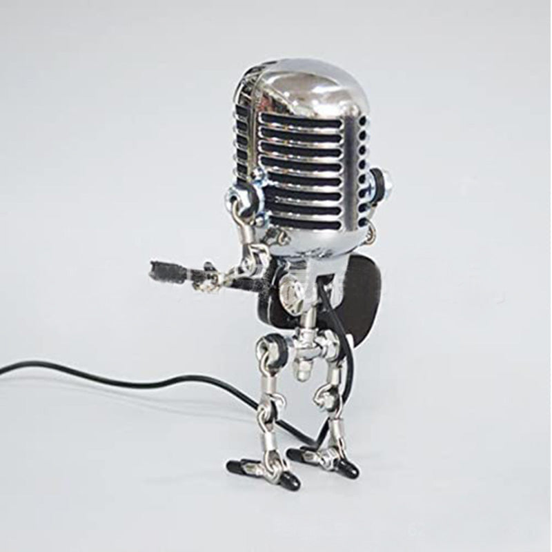 Vintage mikrofon robot dekoration