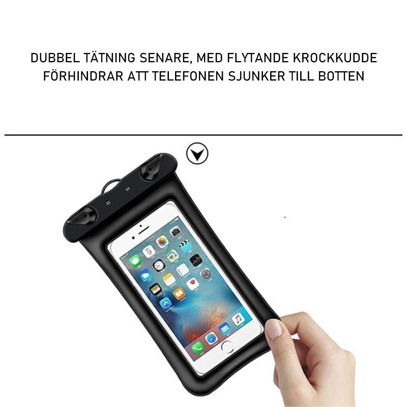 Vattentät telefonväska påse