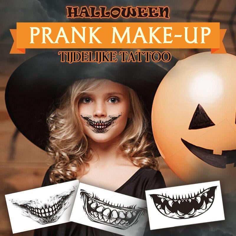 Läskiga Halloween-tatueringsklistermärken