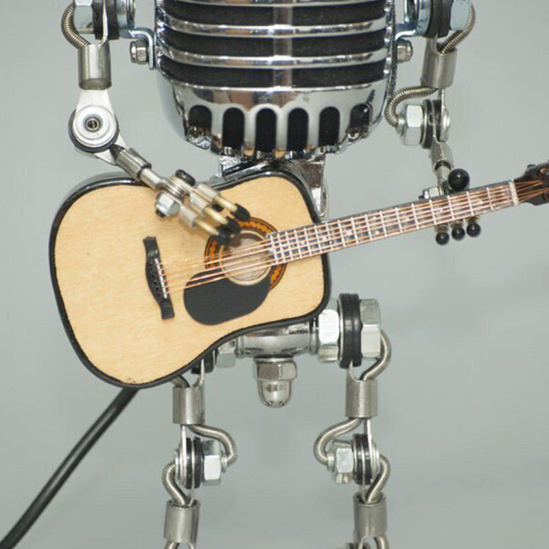 Vintage mikrofon robot dekoration