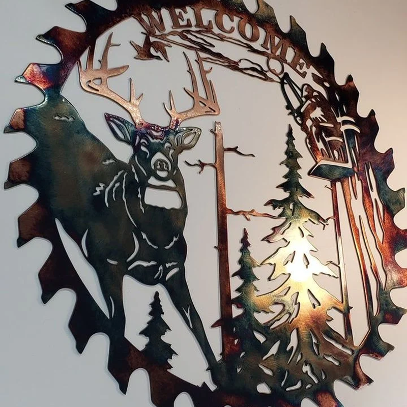 Metall Sågblad Väggdekor | Vintage heminredning