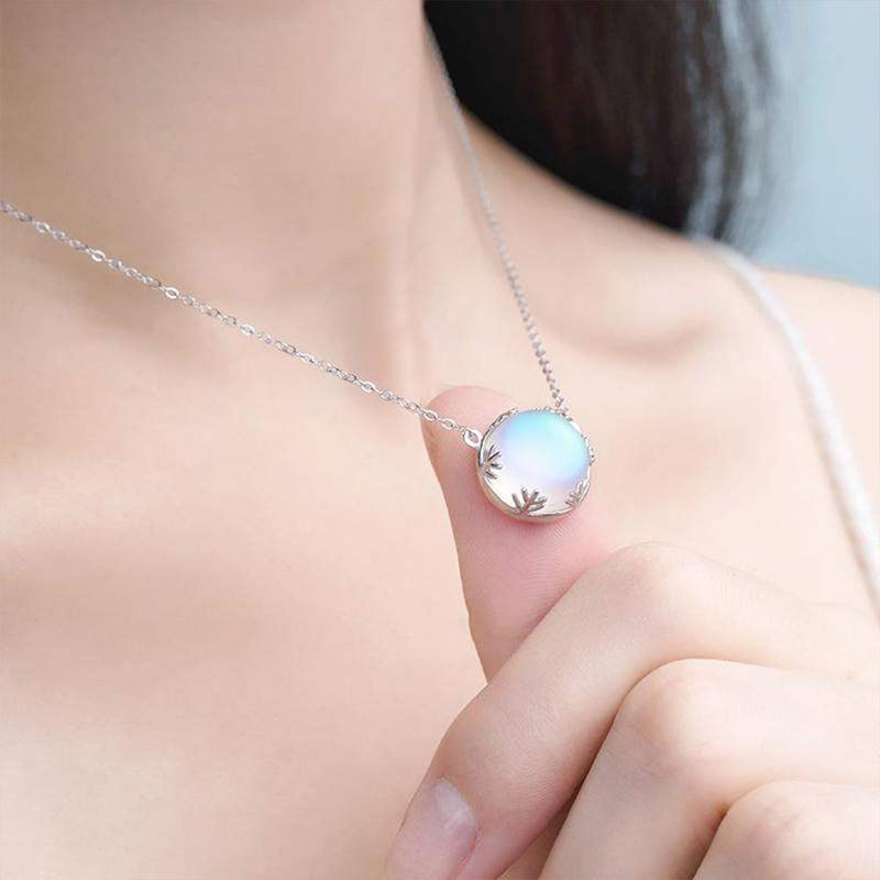 Aurore Borealis Silverhalsband