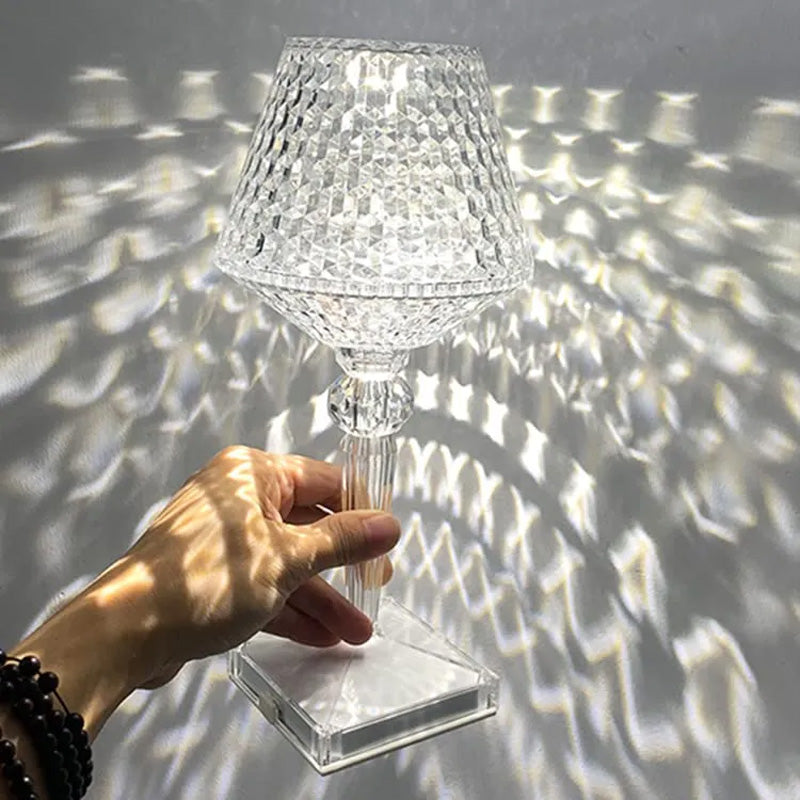 Kristall bordslampa