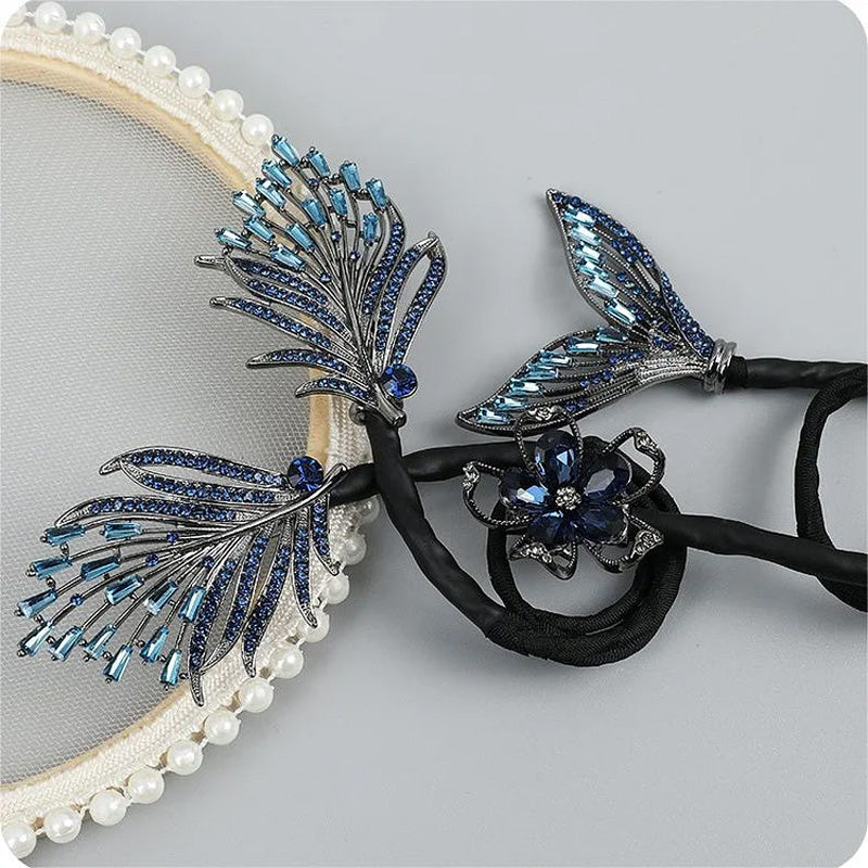 🌺Rhinestone Flower Hårklämma