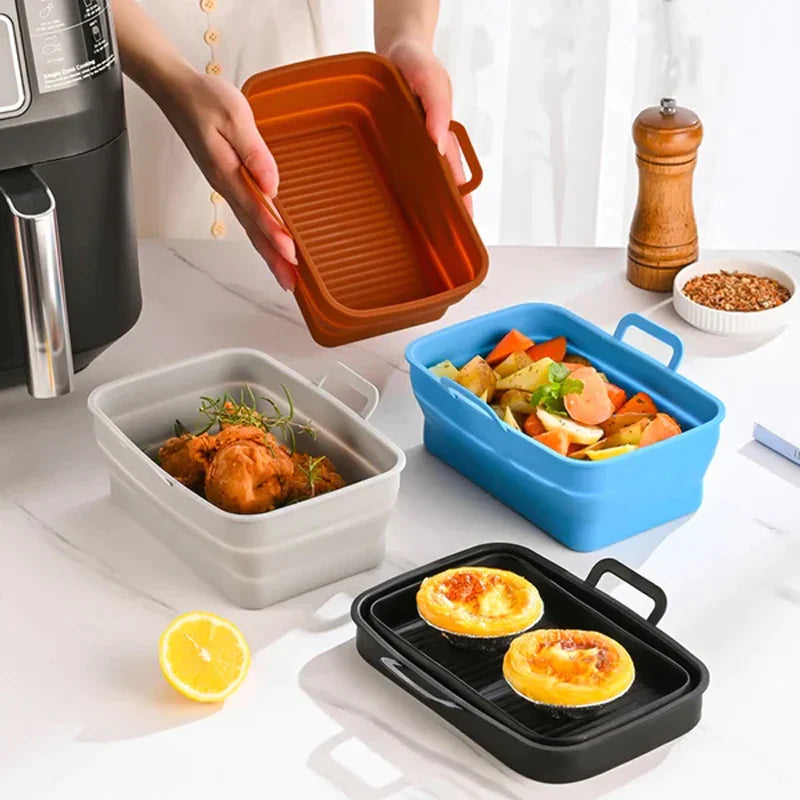 Hopfällbar Air Fryer bakplåt i silikon