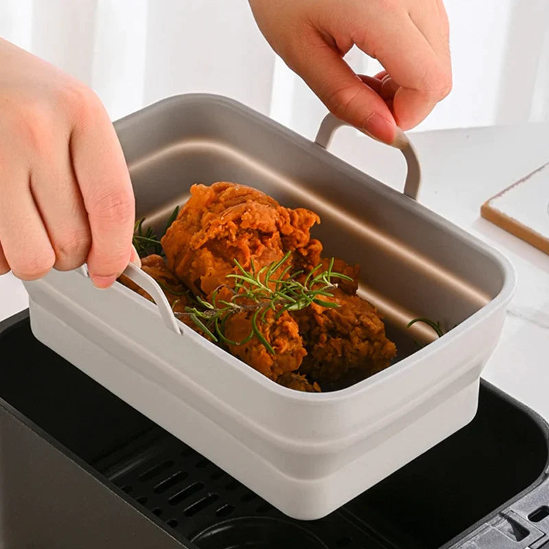 Hopfällbar Air Fryer bakplåt i silikon