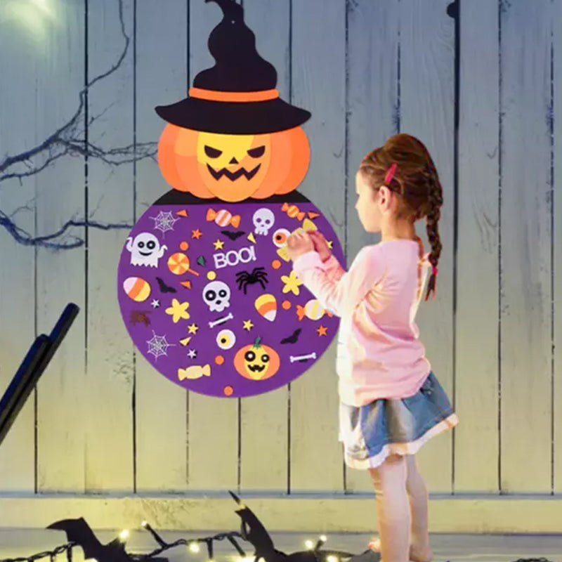 Ny DIY Halloween filtpumpahäxa Det perfekta sättet att dekorera ditt hus med dina små pumpor! 🎃