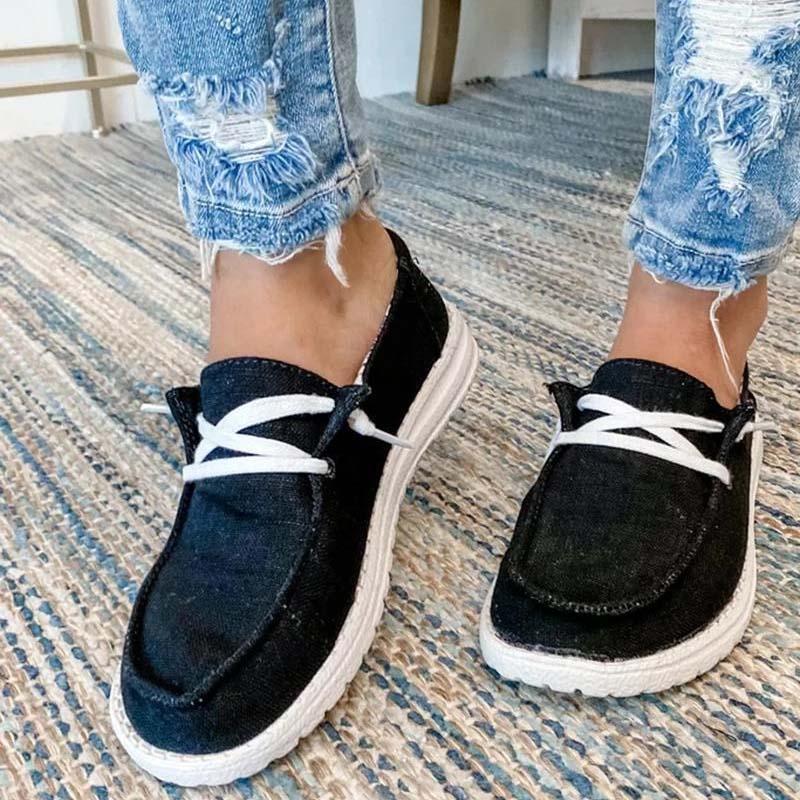 Sneakers i canvas för kvinnor