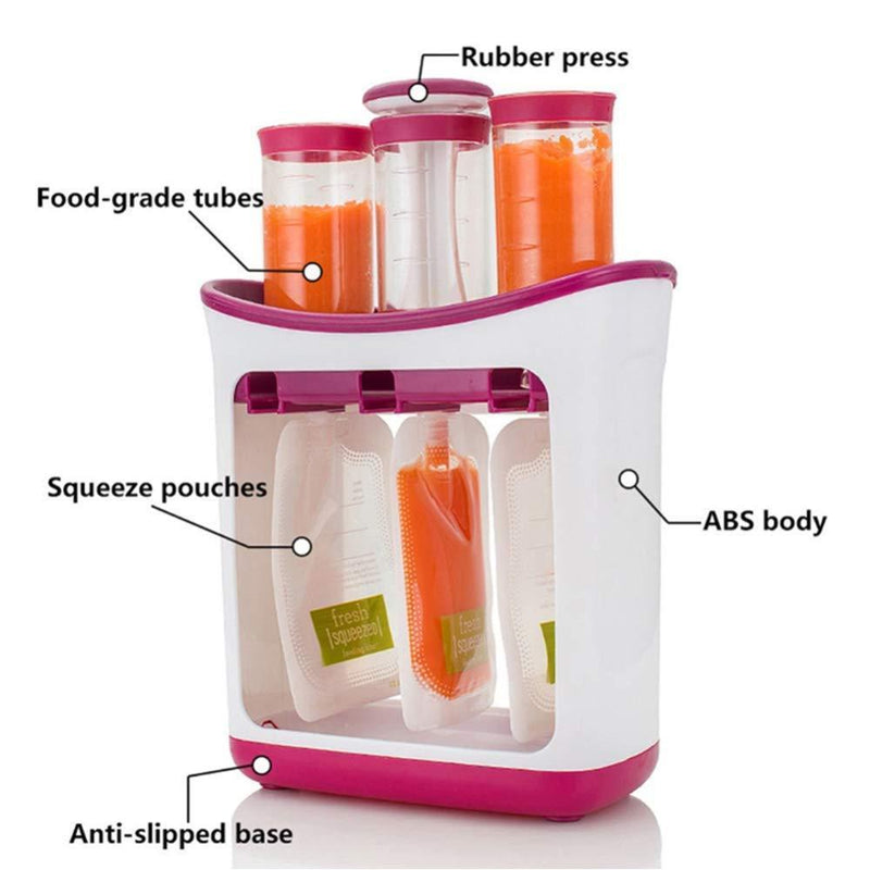 DIY Squeeze Station med klämmispåse | Barnmat | Gör egen fruktpure