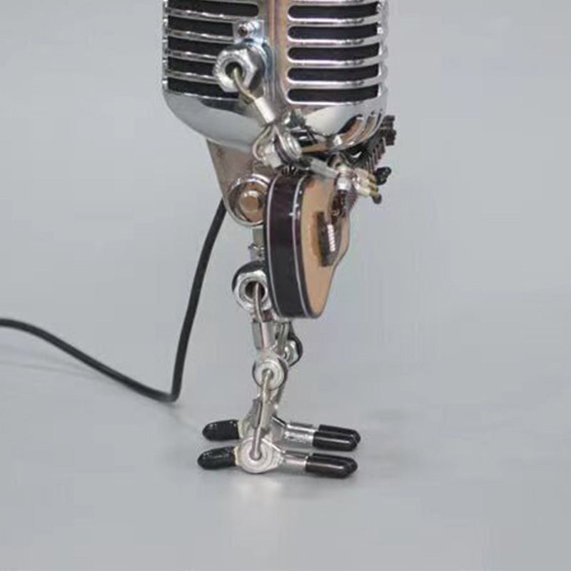 Vintage mikrofon robot dekoration