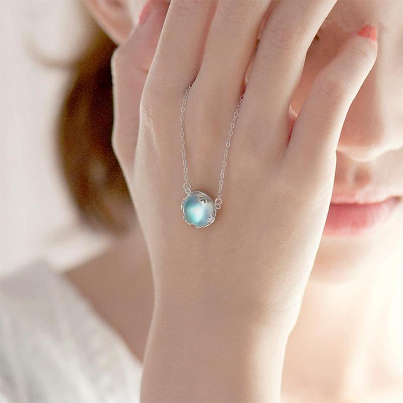 Aurore Borealis Silverhalsband