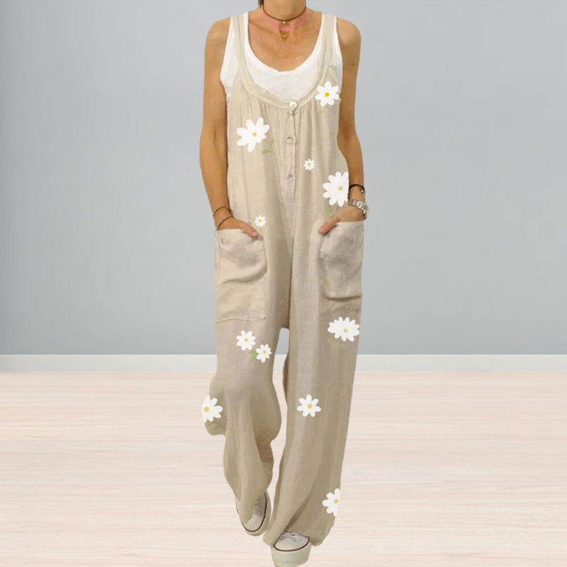 Jumpsuit med blommönster