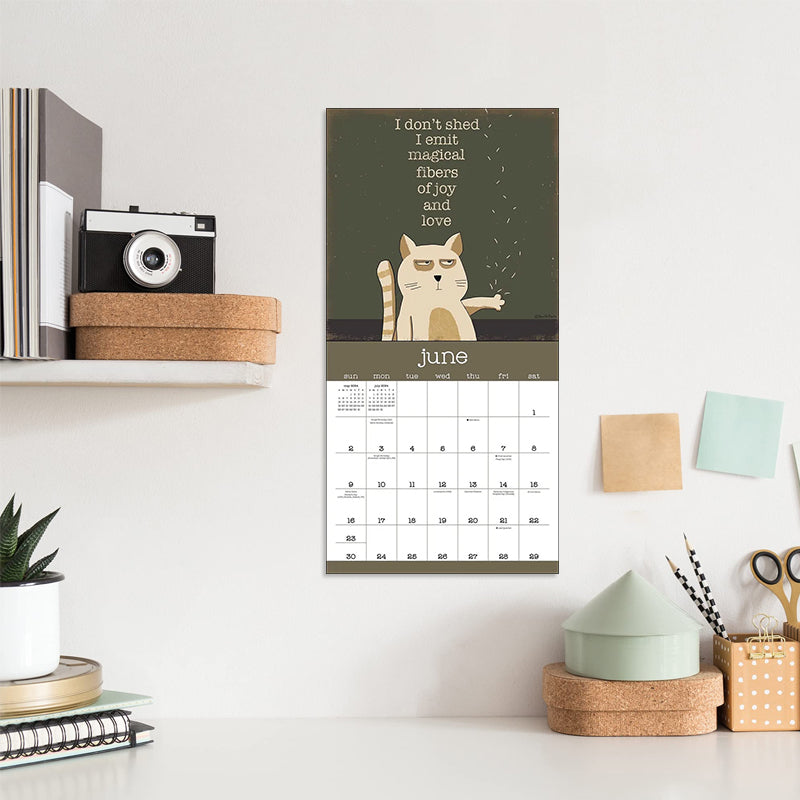 Ett år med snarkande katter 2024 väggkalender