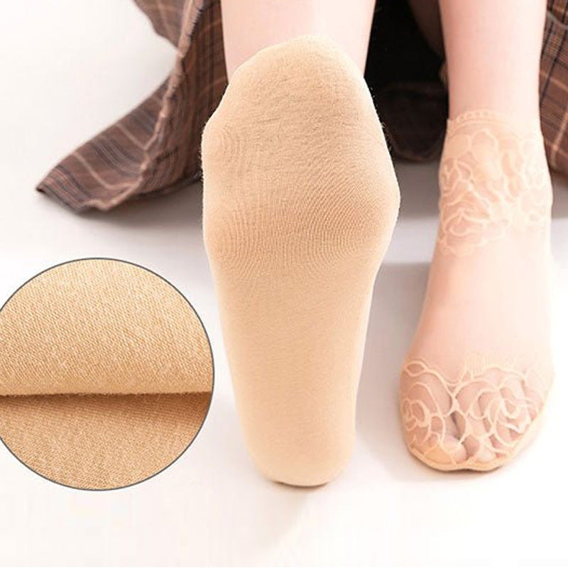Rose lace socks
