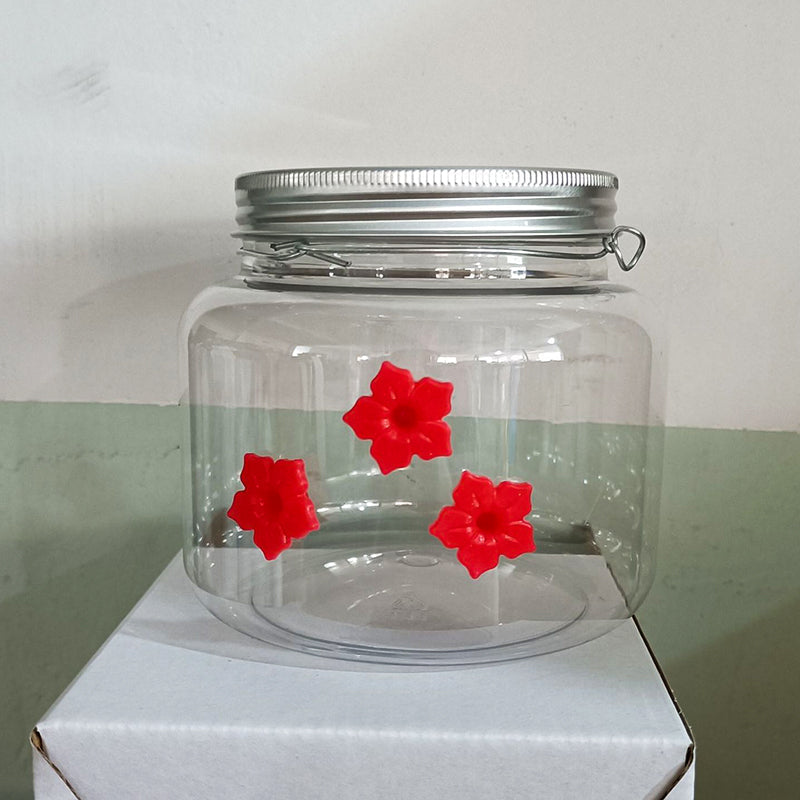 Underbar stenhuggare jar kolibrimatare
