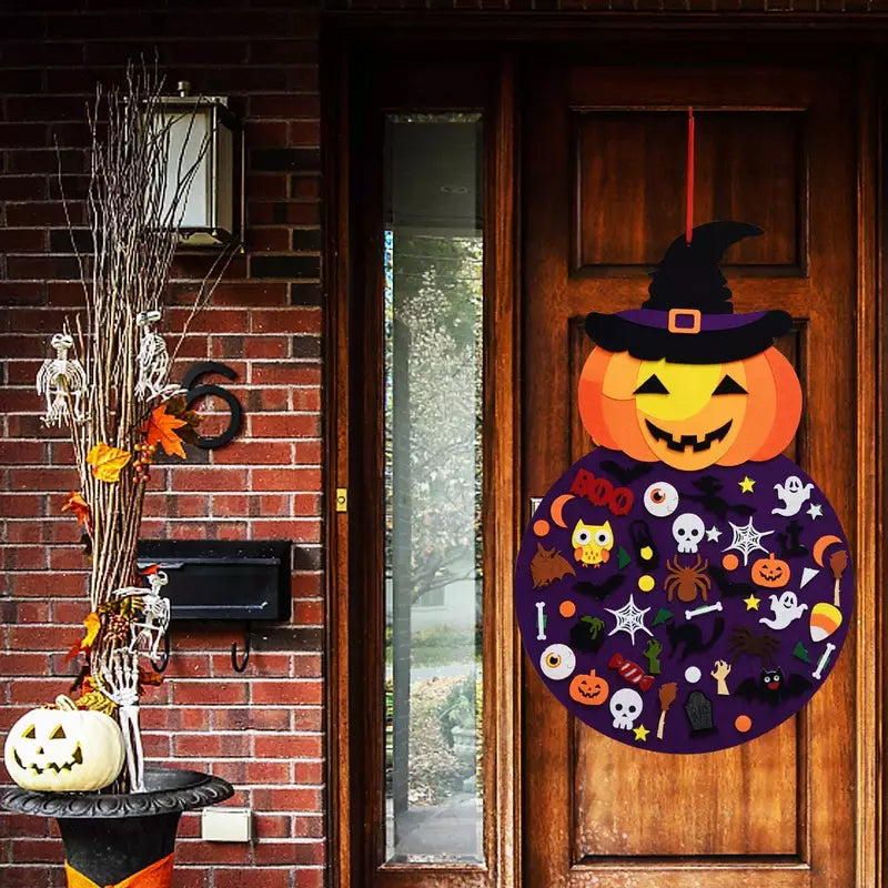 Ny DIY Halloween filtpumpahäxa Det perfekta sättet att dekorera ditt hus med dina små pumpor! 🎃
