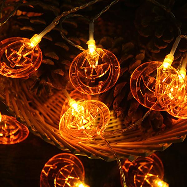 Halloween pumpa stränglampor med 2 belysningslägen