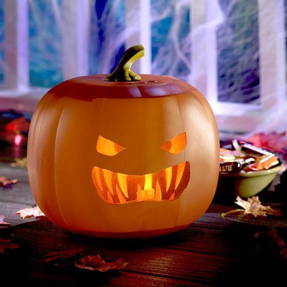 Halloween ljudaktiverad pumpa med inbyggd högtalare
