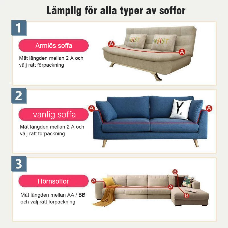 Universal Elastiskt Sofföverdrag