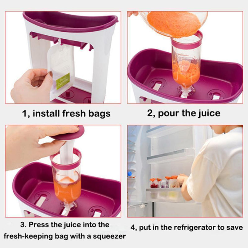 DIY Squeeze Station med klämmispåse | Barnmat | Gör egen fruktpure