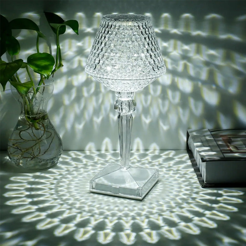 Kristall bordslampa