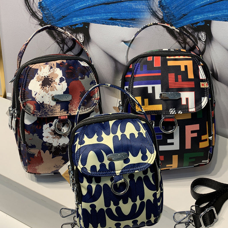 Crossbody-väska med nylontryck