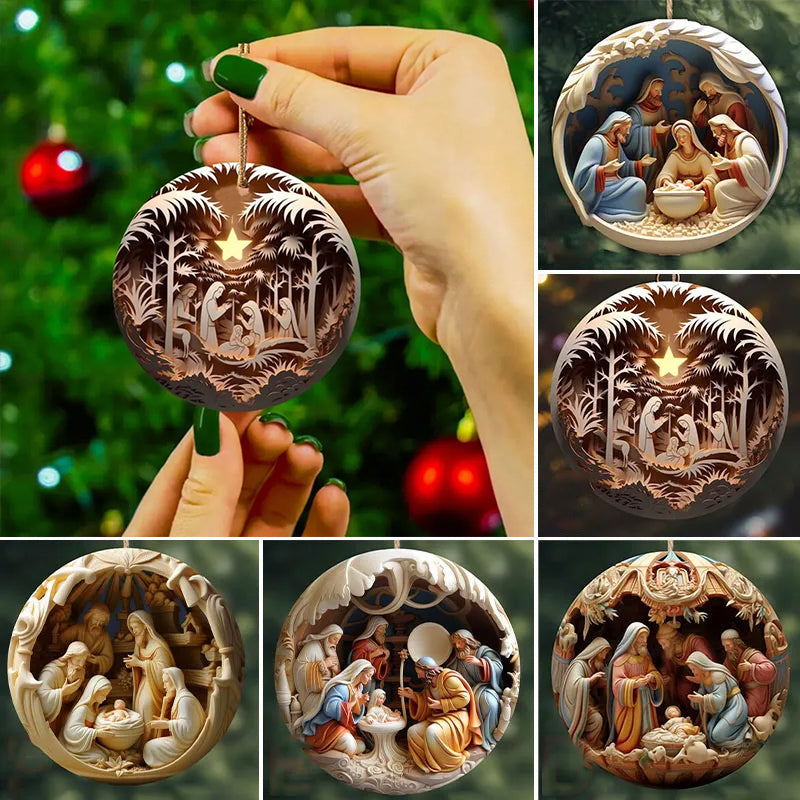 Nativity Keramisk hängande Tag