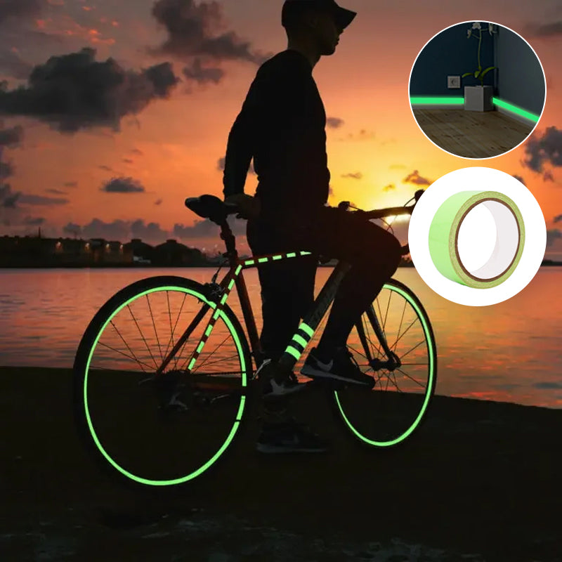 Tejp för säkerhetspåminnelse som lyser i mörkret