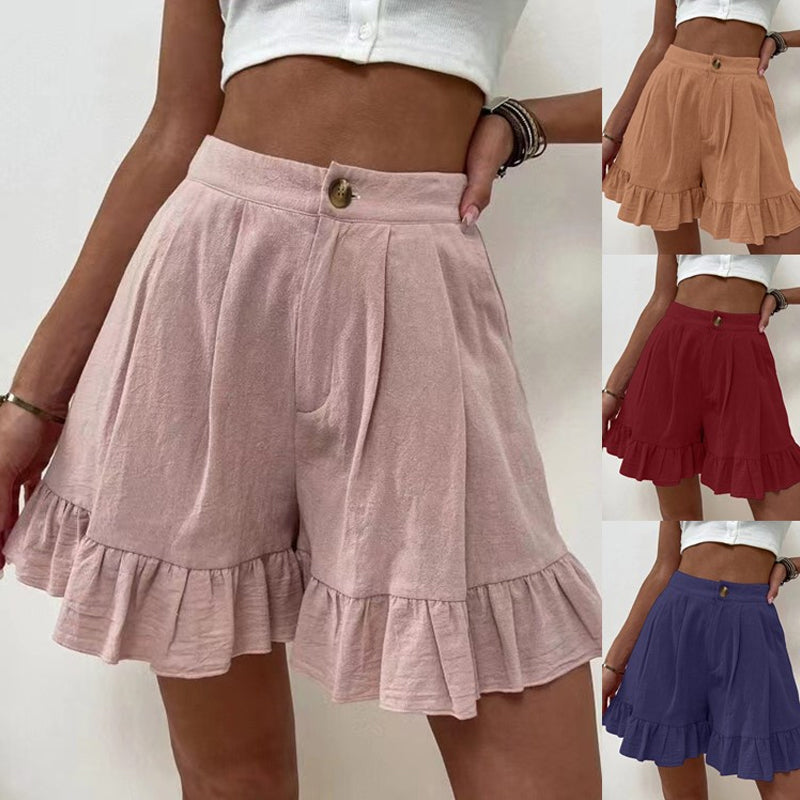 Shorts med hög midja för kvinnor