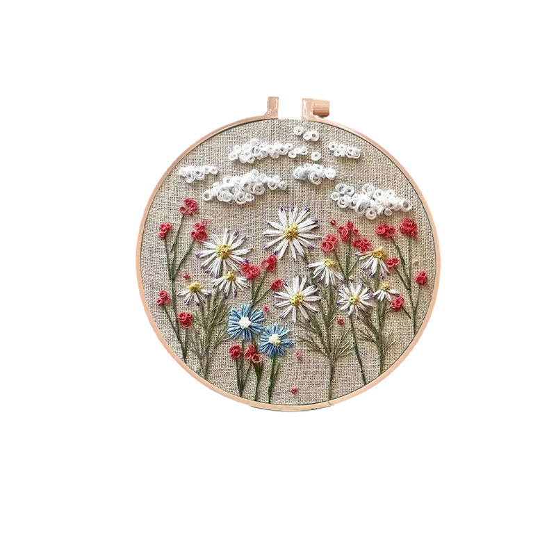 Broderibåge blomkit för nybörjare