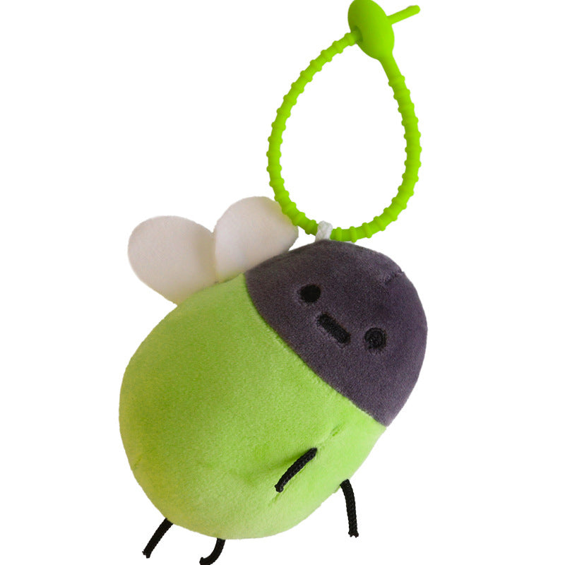 Interaktiv glödmask-plush nyckelhänge