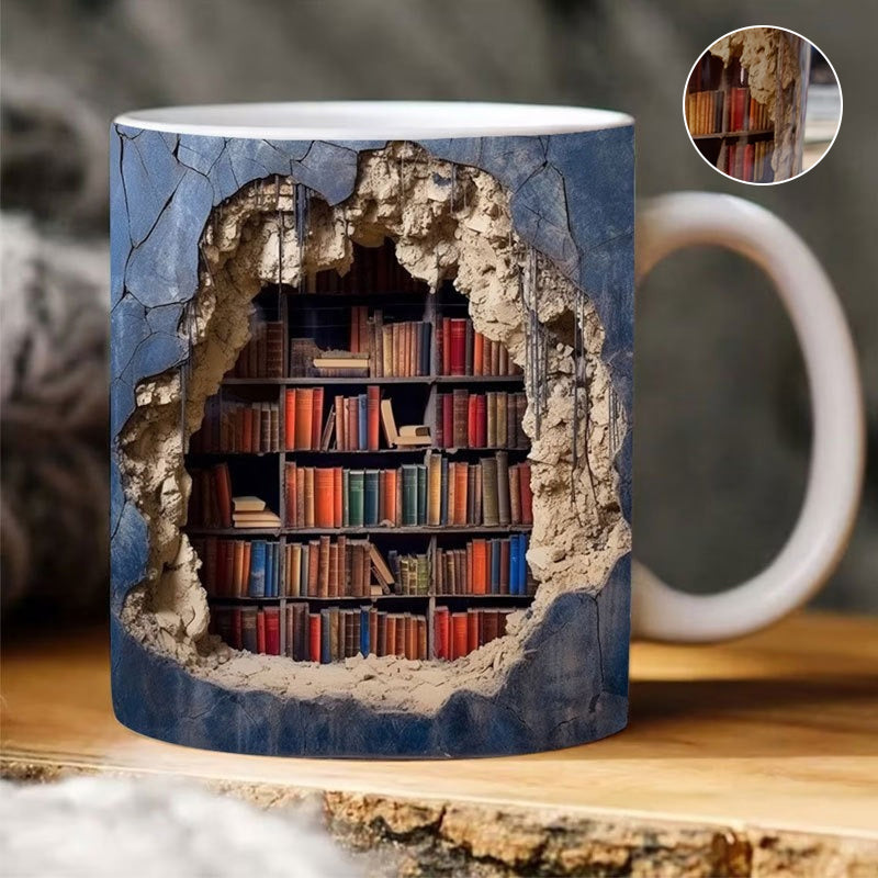 3D bokhylla mugg