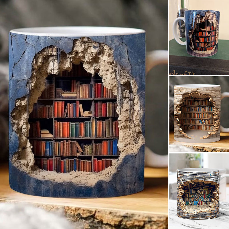 3D bokhylla mugg