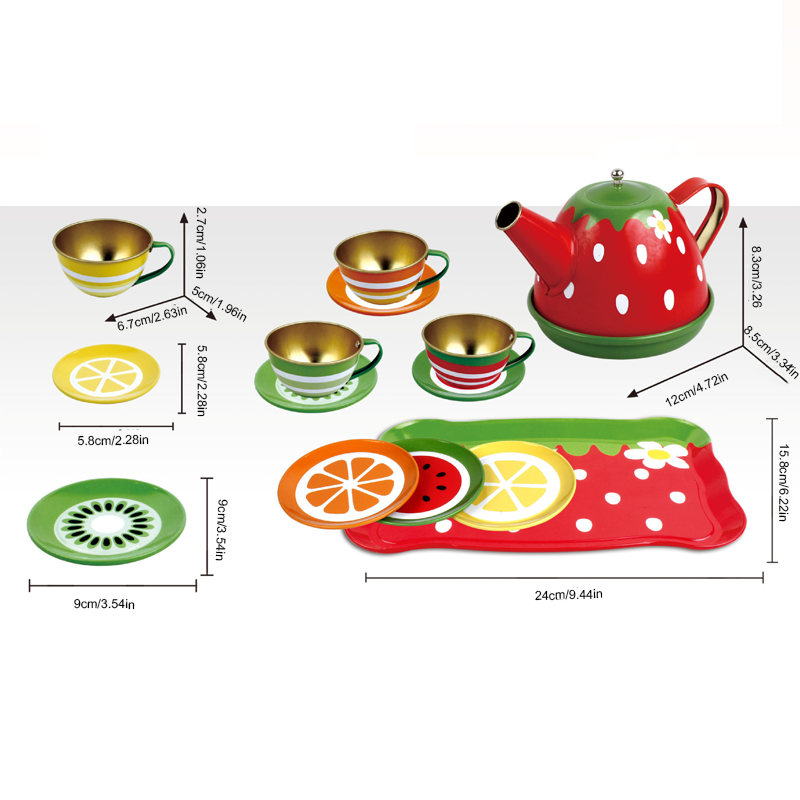 Tea Party Set, barn låtsas leka leksak