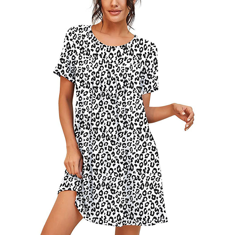 Tryckt plus size klänning